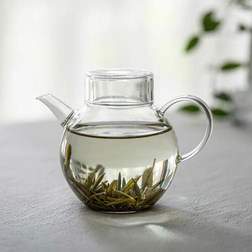 玻璃小茶壶耐高温茶壶小号泡茶壶高硼硅L玻璃小圆壶花茶壶一人壶