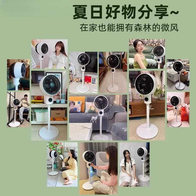2024新c款空气循环扇电风扇家用落地扇静音宿舍大风力电扇语音制