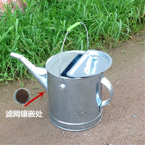 10L大把手长嘴加油桶p10升15升油壶镀锌白铁加油壶汽油桶备用油箱