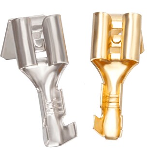 6.3反背直插插簧端子插件插片母头带锁插拔式 冷压接线端子铜鼻子