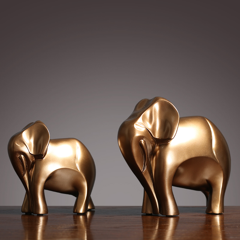 欧式情侣象结婚礼物家居装饰品客厅酒柜大象摆件开业乔迁新居礼品