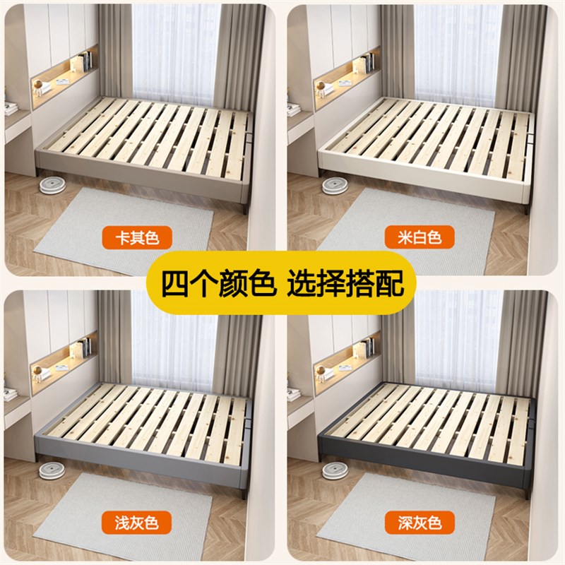 实木排骨架床架无床头床榻榻米床简约家用卧室儿童床架子定制床体