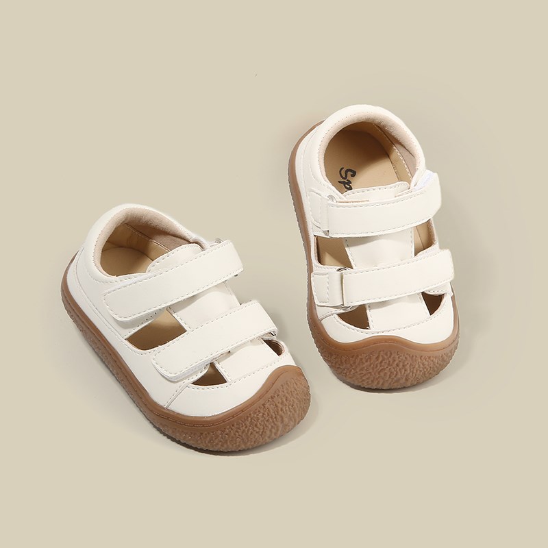 夏款女宝宝凉鞋0-12个月男婴幼儿软底学步鞋1一3岁防滑防踢包头鞋