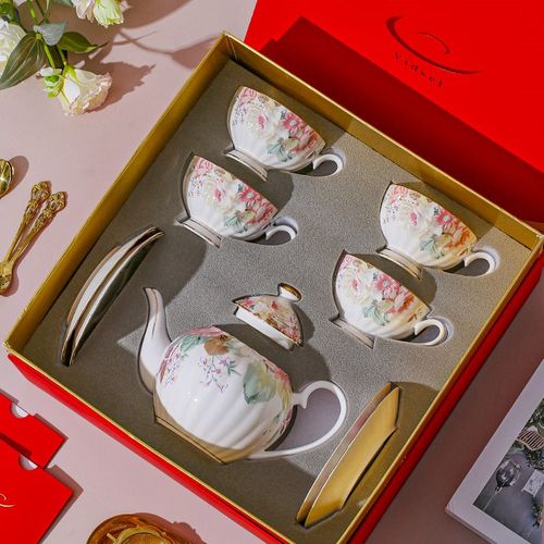 咖啡杯碟套装精致奢华生日送乔迁新居结婚礼物英式下午茶茶具礼盒