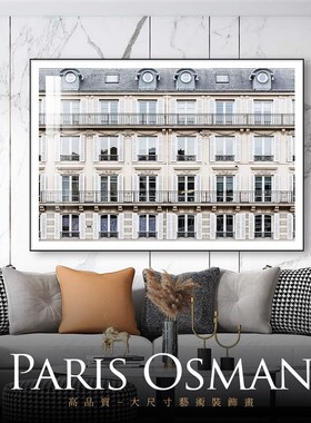 巴黎奥斯曼建筑高级感装饰画客厅沙发背景墙画餐S厅挂画卧室床头