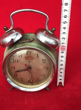 民俗老物件民国老钟表小闹钟收藏座钟杂项老东西旧货古董怀旧摆件