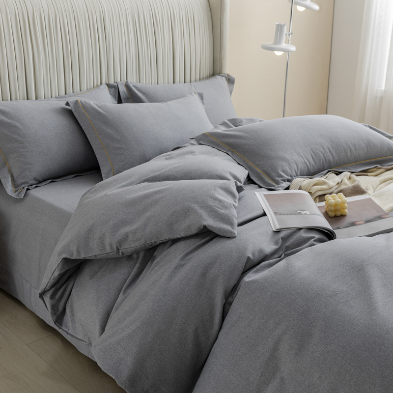 全棉磨毛被罩229*230*250纯色超大加厚纯棉被套248定制尺寸7x7尺6