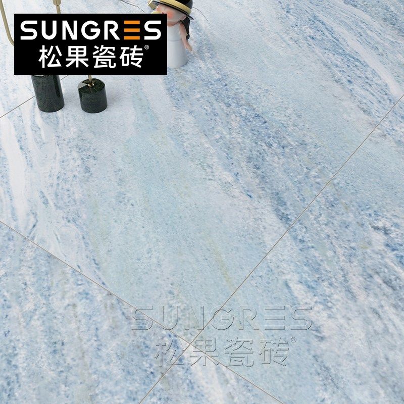 简约蓝水晶哑光仿古砖大理石瓷砖客厅地砖卫生间厨房墙砖600 1200
