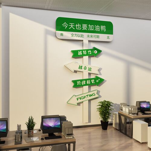 销售办公室墙面装饰励志标语墙贴企业文化电商公S司双十一氛围布