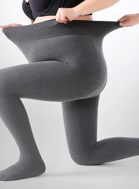 打底裤袜胖mm大码女灰色加肥加大200斤不N掉裆春秋冬季加绒加厚棉