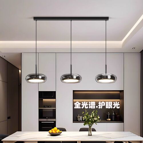 餐厅吊灯现代简约意式极简餐桌灯具网红国王湖飞碟吧台饭厅餐厅灯