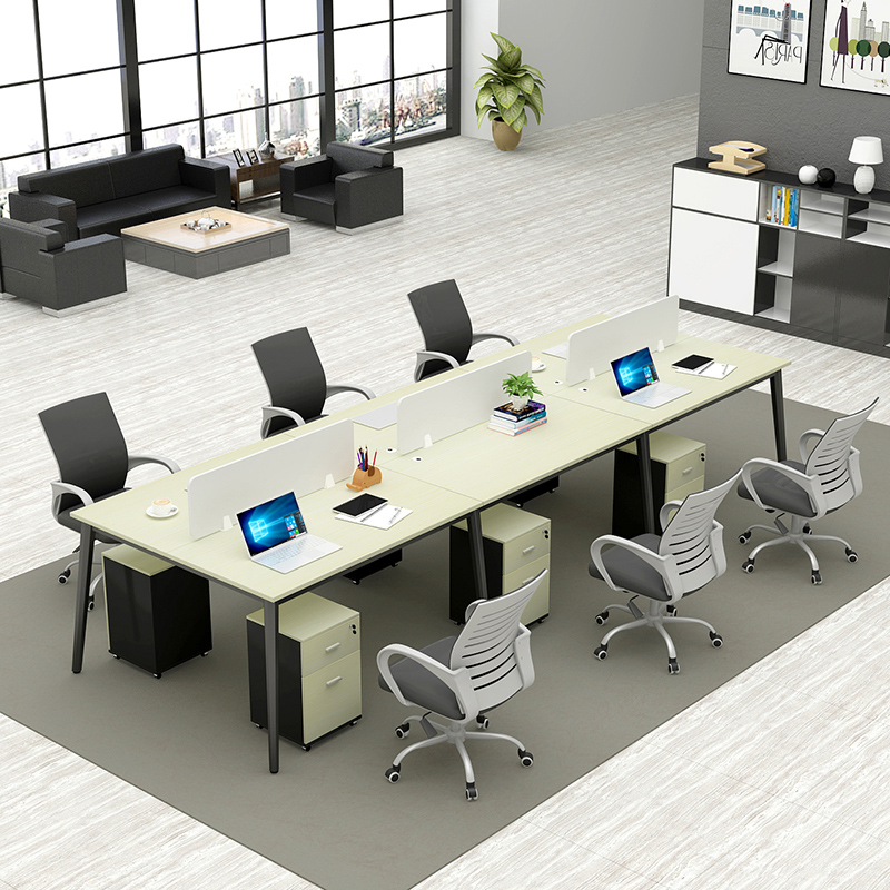 职员办公桌4人位屏风6人位四人工位简约现代六人卡位员工桌椅组合