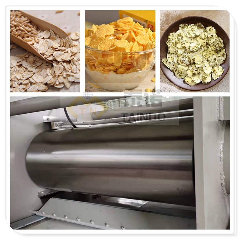 济南泰诺燕麦片生产线 黑米青稞藜麦压片设备 熟燕麦片机械设备厂