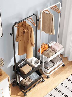 衣架室落卧挂VJM衣架可移动收纳置物衣帽架架家用室内地简易晾衣