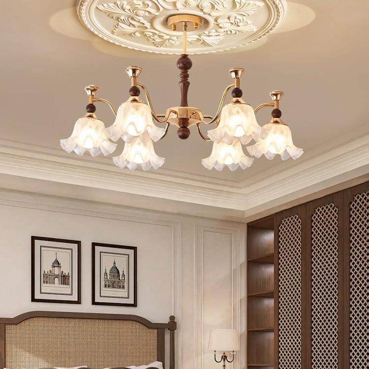 法3656式中古大厅主灯美式复创意花朵风古卧室灯护眼吊美拉德繁花,家装灯饰光源,智能吊灯,淘宝优惠券,粉丝福利购,淘宝优惠卷