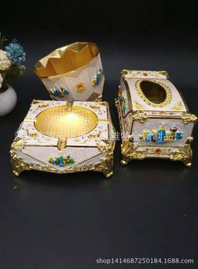 新款ktv马摆台用品合金大气雕图话筒架巾纸盒KTV摆件果灰盘烟缸会