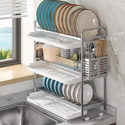 04不3锈钢碗碟厨收子纳架沥水碗盘放碗碟盘子BW4240-2碗架房置物