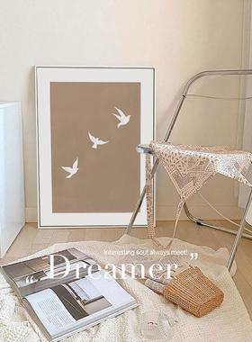 飞鸟饰QB202311欧客厅沙发背北景墙装画抽象动原物斗柜摆画木风卧