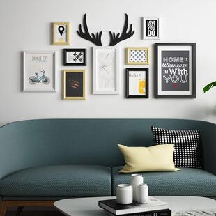 邮相维瓦尔/北欧/实木框创包意照片墙/9342第相框墙