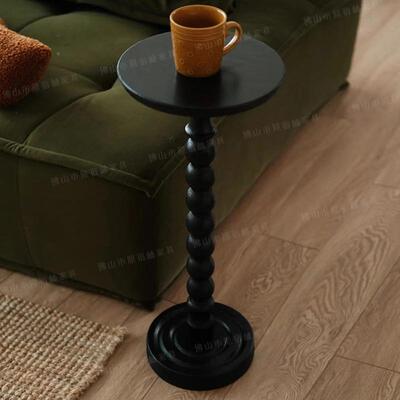 D古I10728Y自制复实小边几小茶几小轻奢法式床头木桌子小茶几小圆