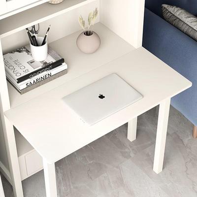 美式书桌架一体家用学电VNU脑桌习可折叠写书字台卧室书柜连生体