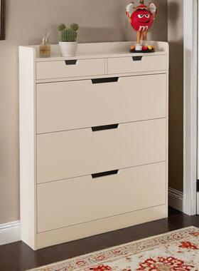 超薄翻斗鞋柜家用大容量多层子鞋架口门空间35979多功能省收纳柜