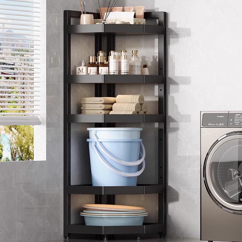 卫生间收置物架地多层落洗手间三角储物纳架子家用浴室角UQA转置