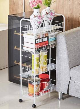 25/0cmJMH96080宽夹缝收纳置物架落地多层洗1衣液柜浴室厨房移动