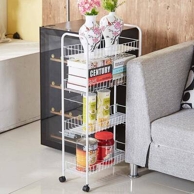 25/0cmJMH96080宽夹缝收纳置物架落地多层洗1衣液柜浴室厨房移动