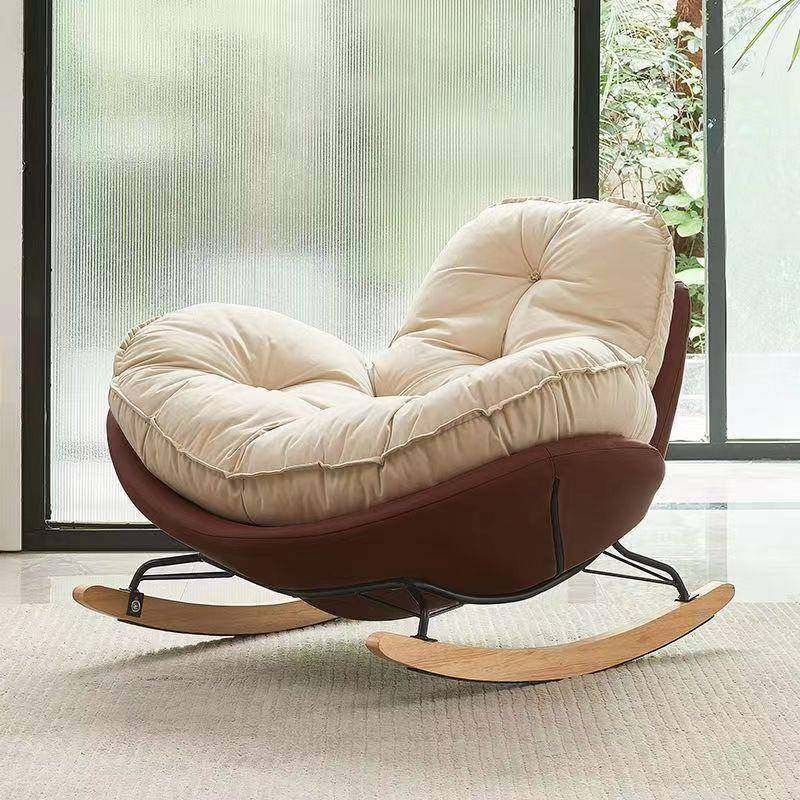 摇企摇椅鹅厅轻奢人懒沙发单人摇椅躺椅简约现代家客8788用阳台休