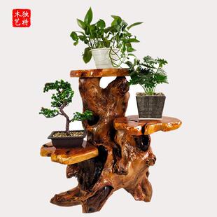 根花木架树根木天然实原手446工雕雕刻装饰客厅室内根艺摆件盆景