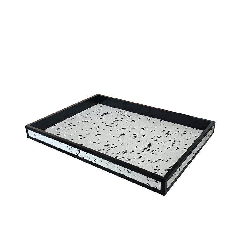 轻奢斑点马毛意托盘简PS129约样间餐厅板客厅品收纳盘香薰创盘装