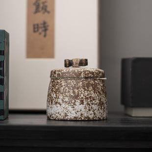 便携迷你密封茶叶罐陶瓷小号茶粗叶储存罐防潮茶WYO陶仓夫茶功具