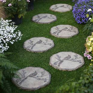 垫仿古675地砖庭院草坪文化青石脚院踏板中式日式装饰脚花园汀子