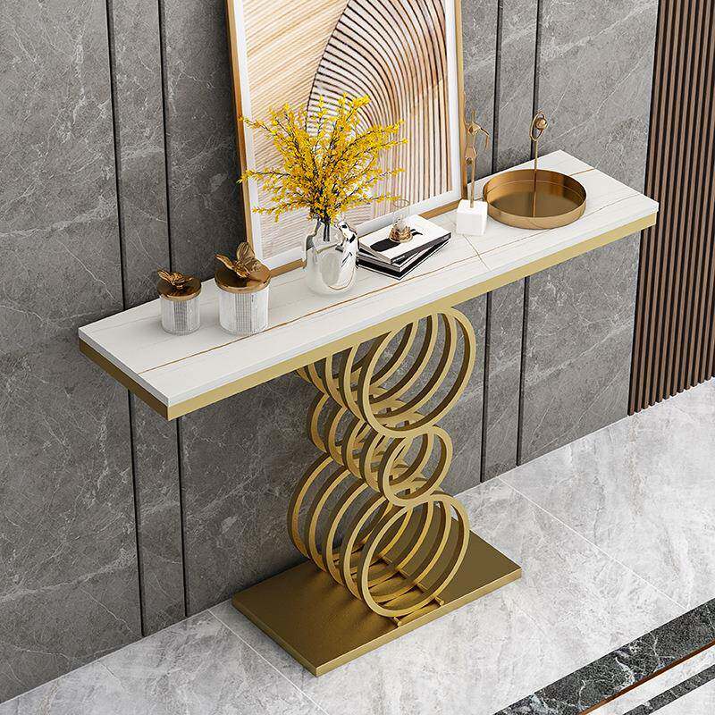 玄轻奢岩板理石L-12588关桌大玄关台条案现代简约玄关条柜几进门