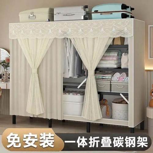 免安装折叠衣家用室简易加衣柜结实组装卧粗加柜厚布PCJ衣柜新款