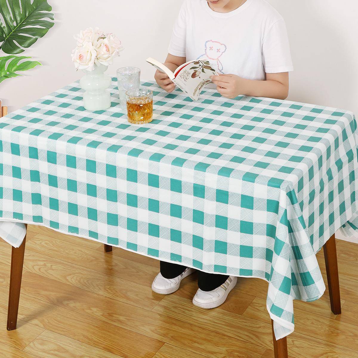 一印次形性桌布防水防油免洗非塑料长方圆桌RAJ子酒花店餐饮餐布