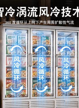 雪富美立式冷冻展示柜商