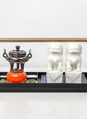 新中茶几套装组书合客厅FMV金属盘摆式件房样板间茶托室桌面软装