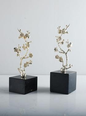 现代新会中式铁艺属大理石GD-A1207所售楼处金玄关别墅观桌面景摆