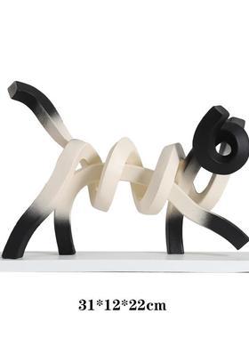 楼代伸展儿童房扭板曲线条猫咪趣味样间现售处卧室米黑动物XTN摆