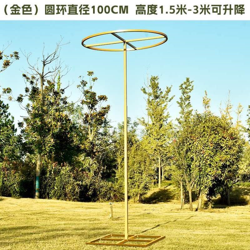 道具线帘吊环装饰圆形架子布置路引珠帘婚庆圆环舞台铁艺摆件花环
