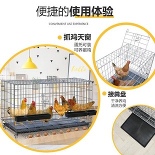 养鸡专用笼鸡笼子养殖笼田鸡笼家用大号养鸡铁鸡舍自动下蛋鸡笼网