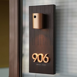 免接线磁吸充电感应灯门t牌标牌入户门工作室门牌号挂牌定制