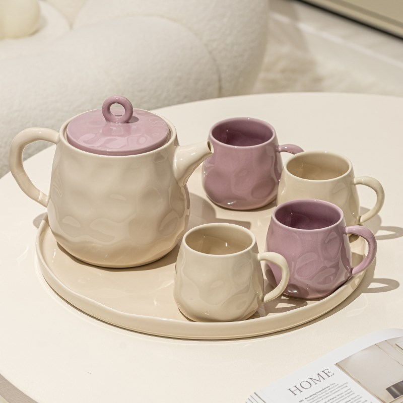 陶瓷冷水壶套装茶壶茶杯水杯凉水壶简约喝下午茶杯具乔迁新居送礼