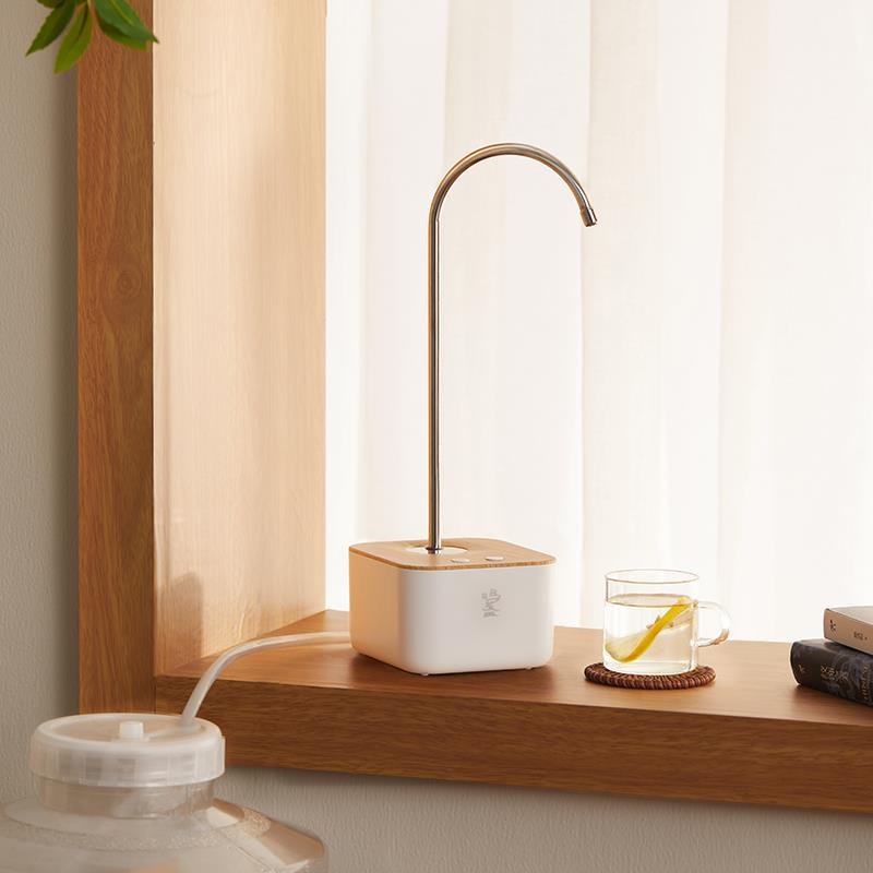 鸣盏自动上水器桶装水电动抽水器桌面饮用水大桶水饮水机出水器