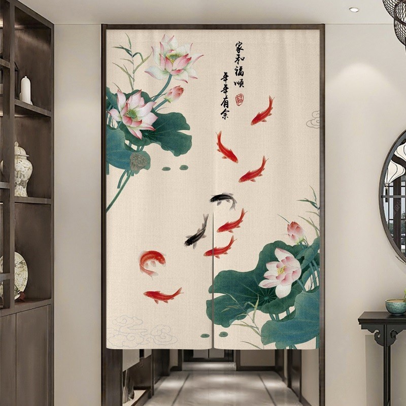 高级感防窥通风门帘半帘卧室房间家用厨房帘子隔断帘卫生间遮挡帘