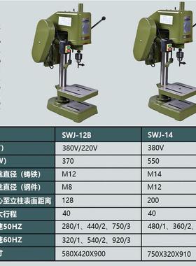 SW工业级202升0V/38V精品级款工业台式SWJ-12B(攻丝机套丝机电动