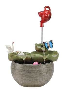 流水摆件循环水招财m鱼缸客厅喷泉生财家居办公室桌面装饰开业礼