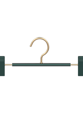 网红同款墨绿色裤架夹晾家用裤架挂裙夹衣架无痕轻奢铝Z合金裤夹